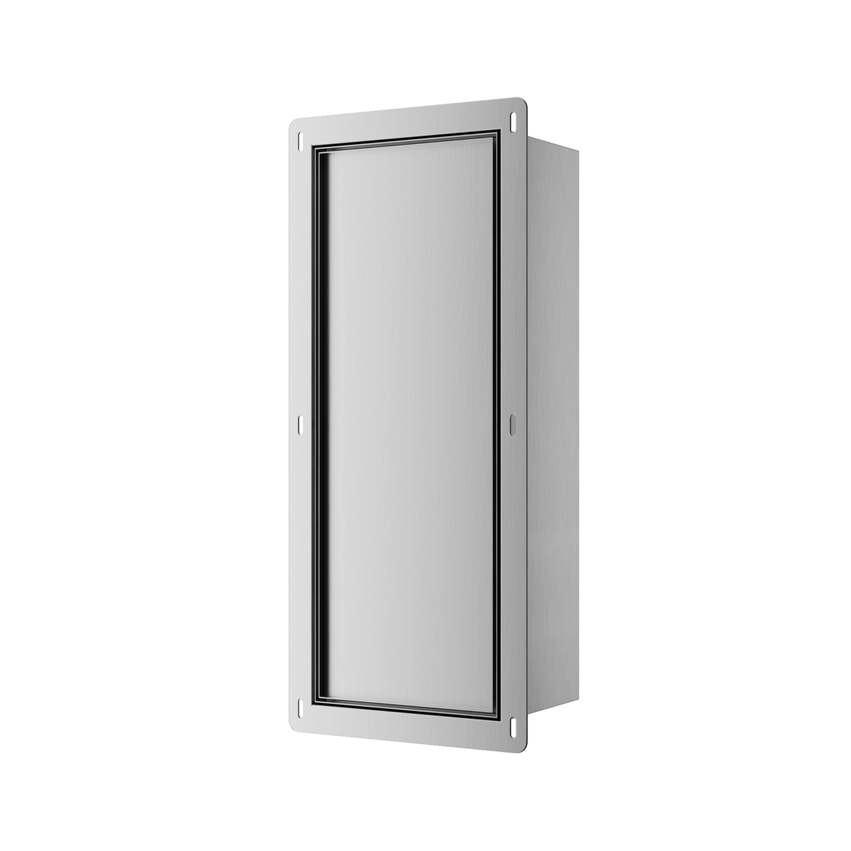 Potinkinė WC šepečio lentyna Balneo Wall Box® Brush "S" Right - dešinės pusės, įklijuojamai plytelei, nerūdijantis plienas B0401060107-01 Potinkinė WC šepečio lentyna Balneo Wall Box® Brush "S" Right - dešinės pusės, įklijuojamai plytelei, nerūdijantis plienas B0401060107-01