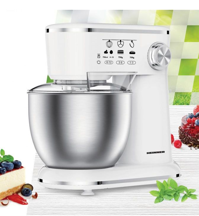 Planetinis maišytuvas 1000W, 5L HPM-1000WHCH HEINNER Planetinis maišytuvas 1000W, 5L HPM-1000WHCH HEINNER