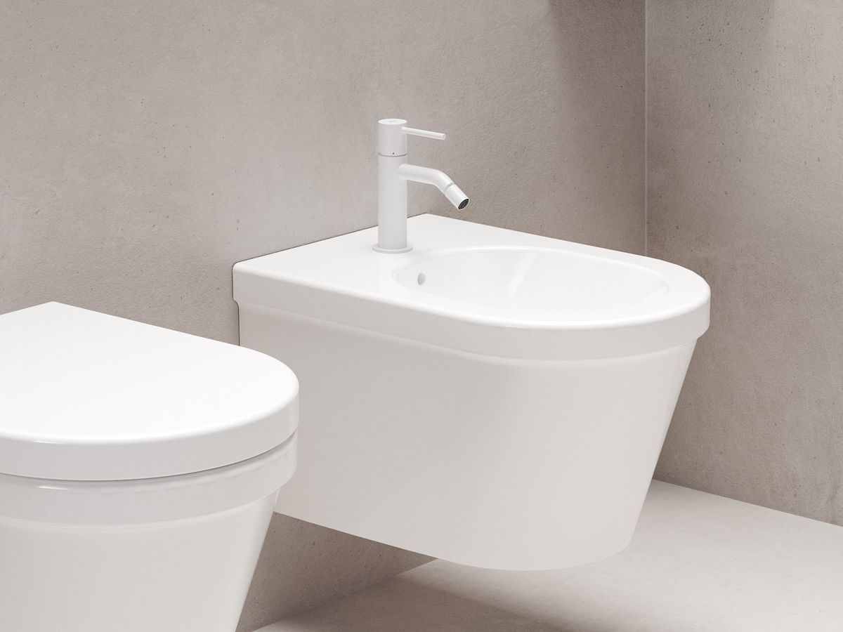 Bidė maišytuvas Ravak Espirit 154 mm be dugno vožtuvo, White Velvet X070244