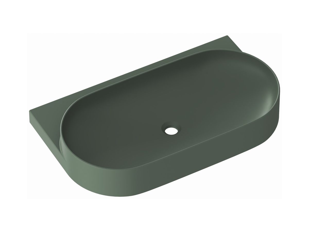 Keraminis praustuvas Ravak Yard 80, su skyle maišytuvui, Grey Green, XJX08280000