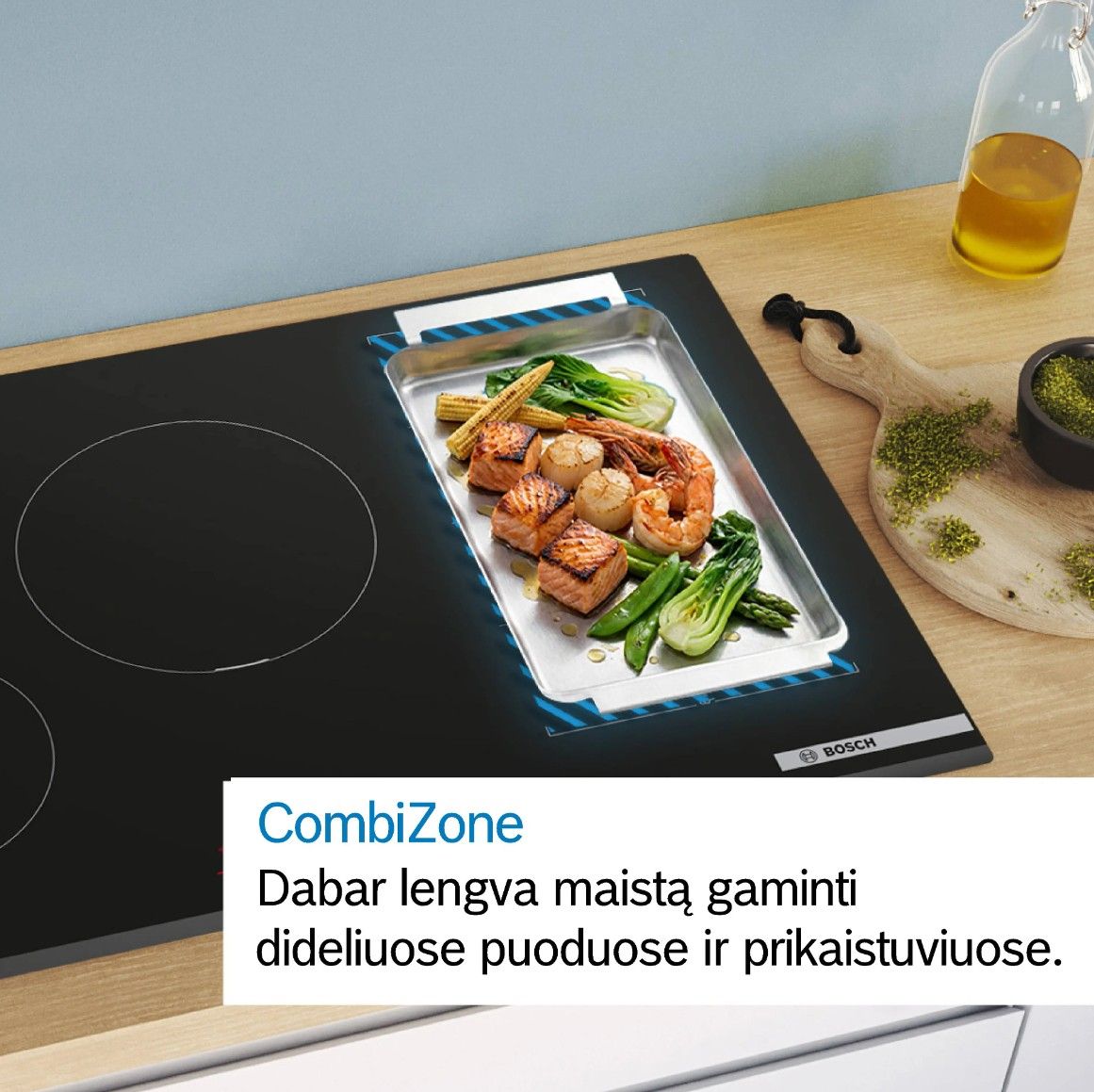 Įmontuojama indukcinė kaitlentė Bosch Serija 6, PVS81AHC1E, 80 cm