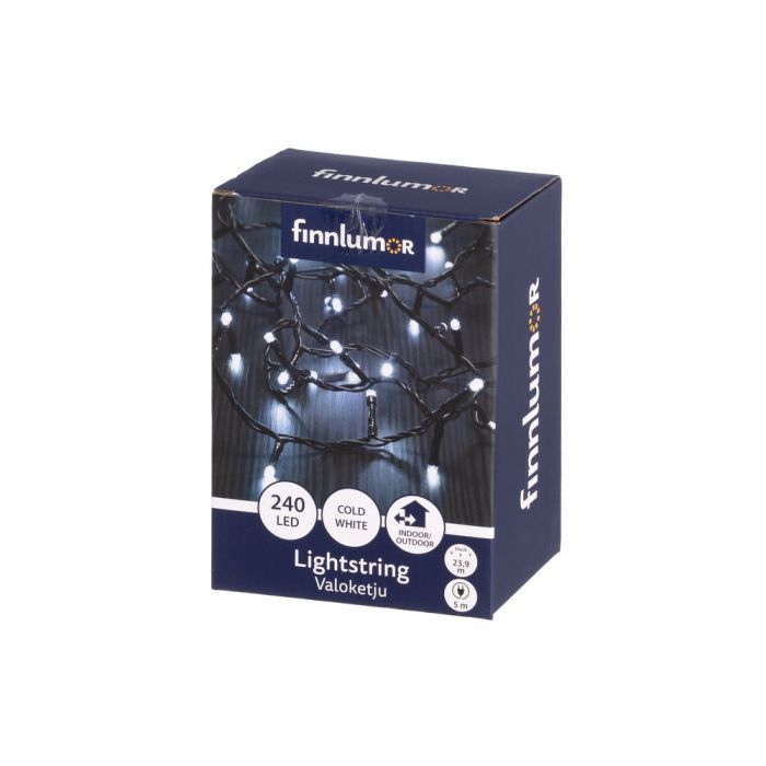 Girlianda Finnlumor 240 LED balta šviesa, juodas laidas, 23.9 m Girlianda Finnlumor 240 LED balta šviesa, juodas laidas, 23.9 m