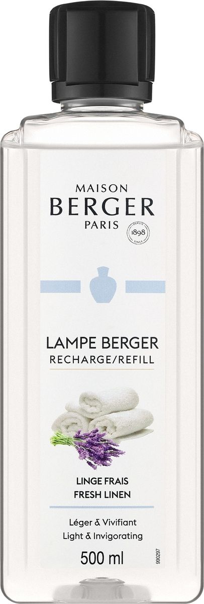 Kvapo papildymas lempai Maison Berger Fresh linen 500 ml, 115117 Kvapo papildymas lempai Maison Berger Fresh linen 500 ml, 115117