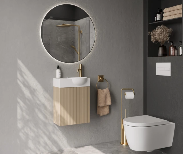 NU serijos praustuvo spintelė beige spalvos NU serijos praustuvo spintelė beige spalvos