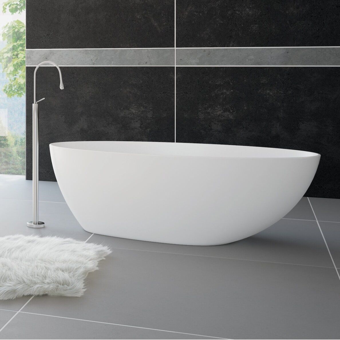 Lieto akmens vonia Bathesa Elia 170x85 cm