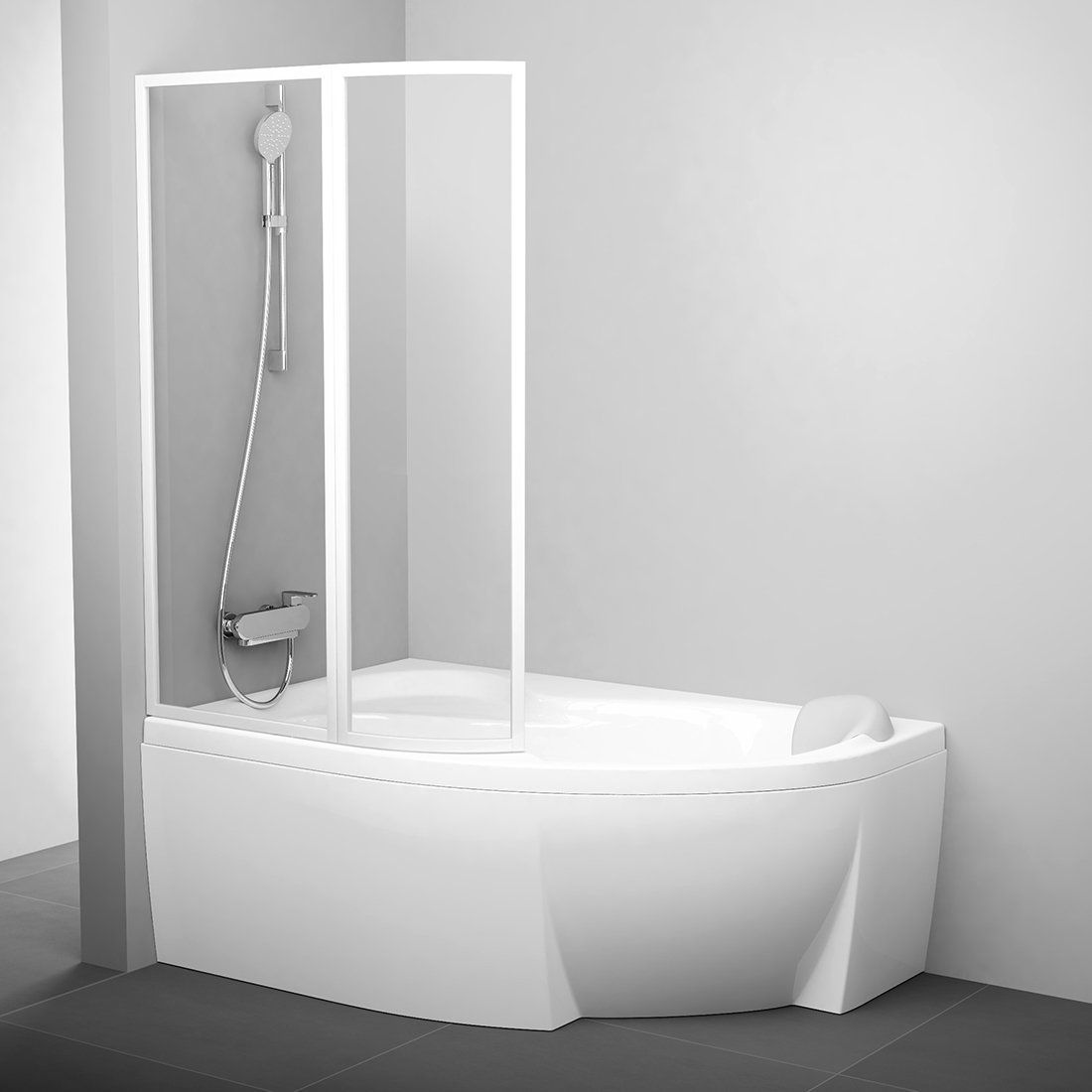 Vonios sienelė Ravak VSK2 ROSA 140 L Transparent, 76L70100Z1