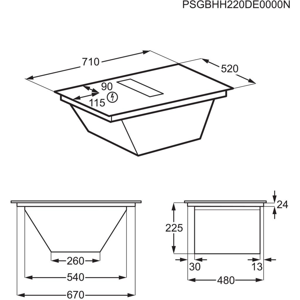 Kaitlentė su integruotu gartraukiu AEG TCH74B01FB, 7333394012407