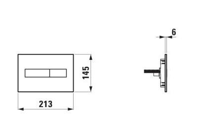 Vandens nuleidimo mygtukas Laufen Ineo HORIZON H9001117160001 , juodas matinis
