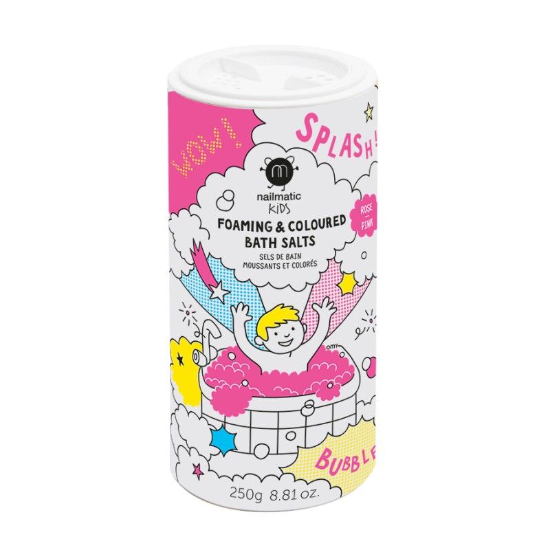 PINK SALTS Foaming & Coloured Bath Salts Putojanti rožinė vonios druska, 250g