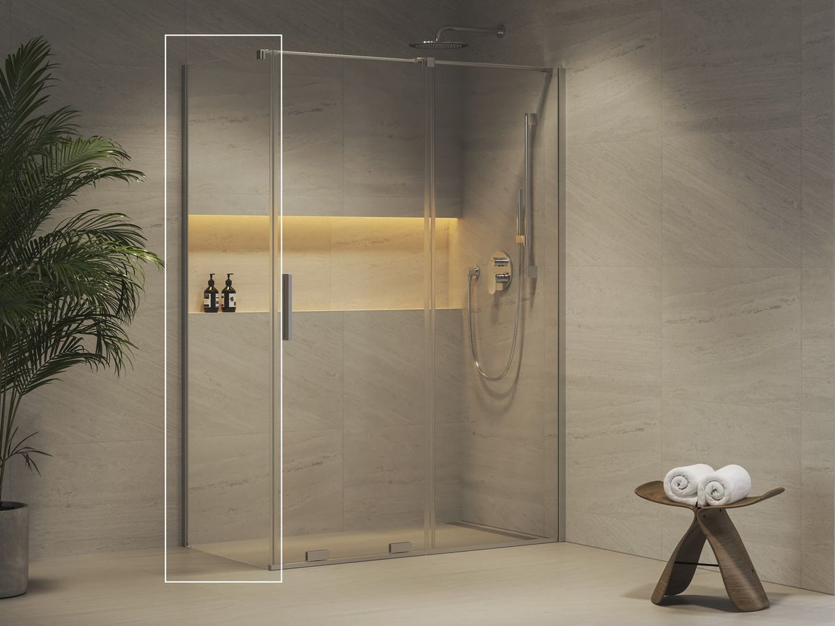 Dušo sienelė Ravak ROPS 100, blizgi+stiklas Transparent, X90VA0C00Z1