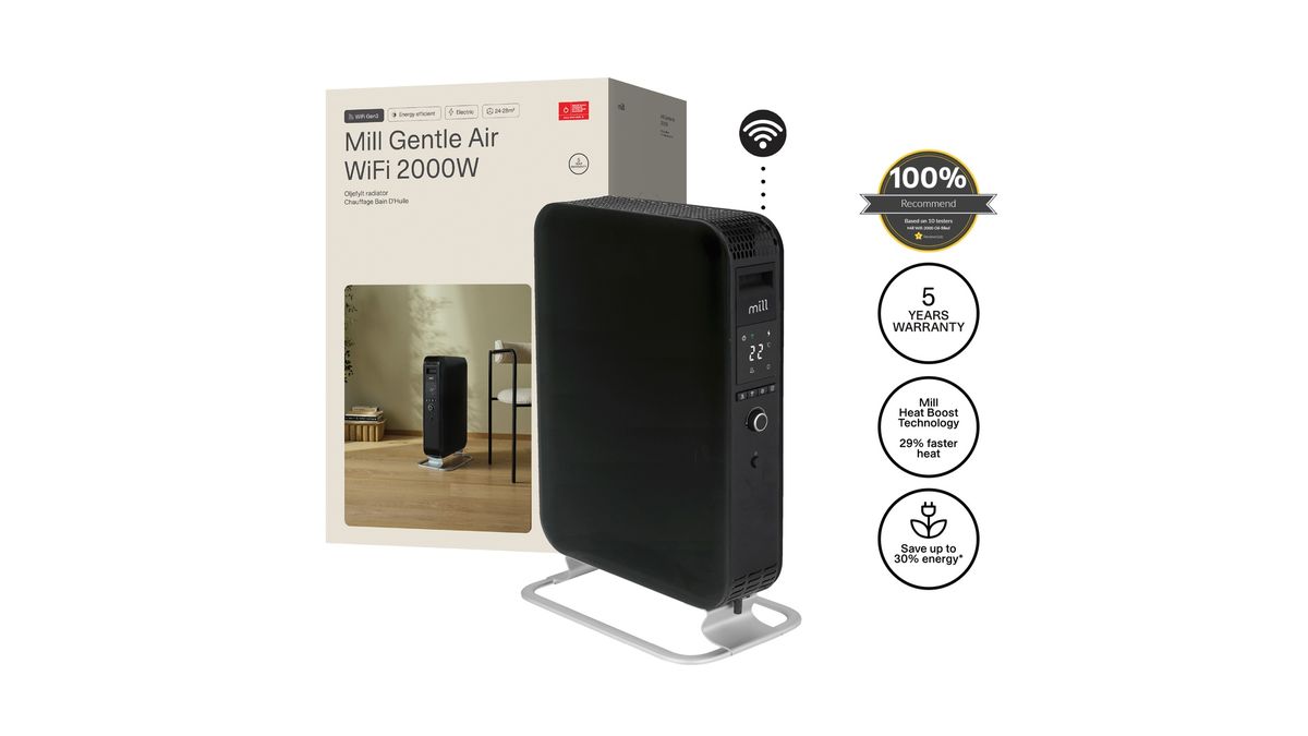 Tepalinis radiatorius Mill OIL2000WIFI3 , su WIFI, juodas, led ekranas