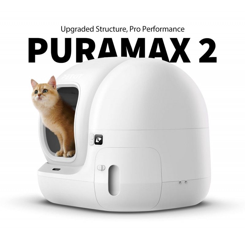 PETKIT automatinė kačių kraiko dėžė | Pura MAX 2 | 480 x 480 x 520 cm | Balta