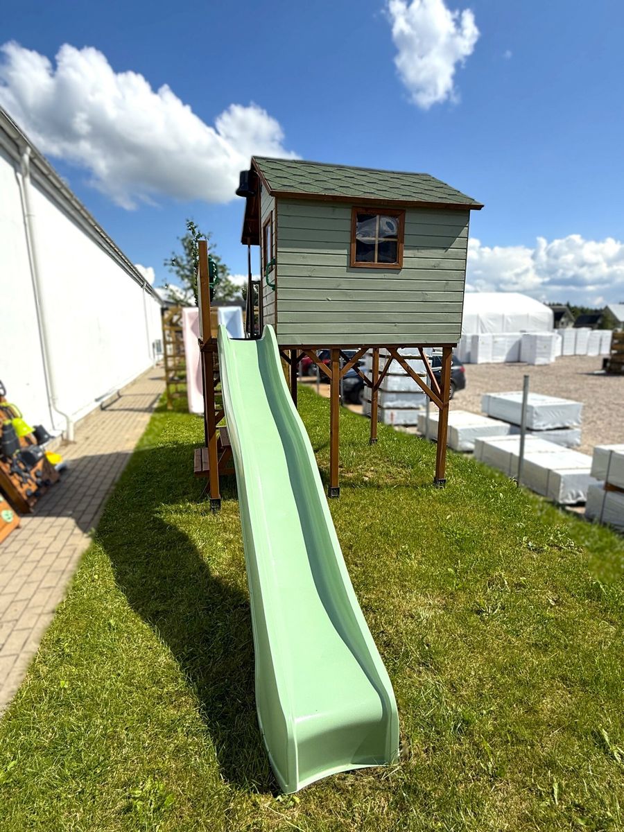 Pastelinė žalia čiuožykla 300 cm