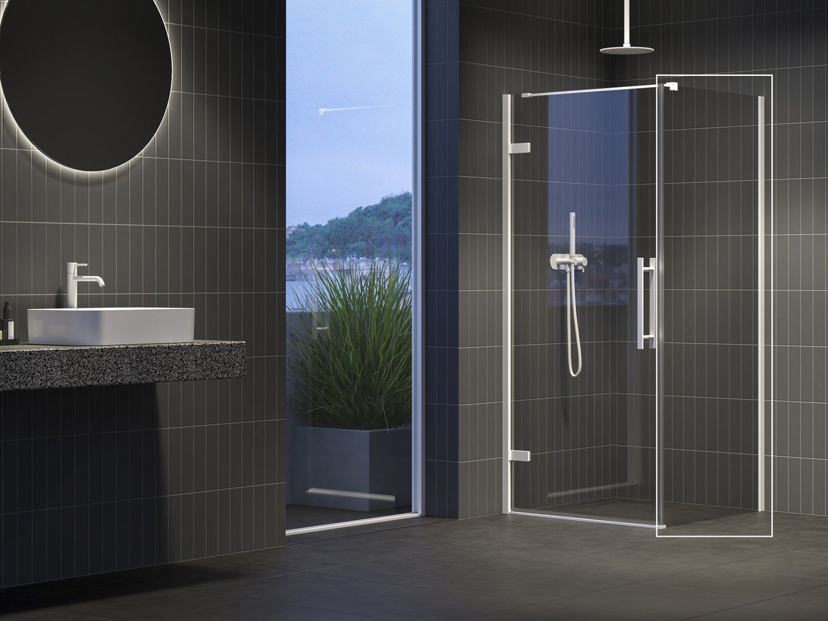 Dušo sienelė Ravak COPS-100 baltas matinis+stiklas Transparent, X9VVA0E00Z1