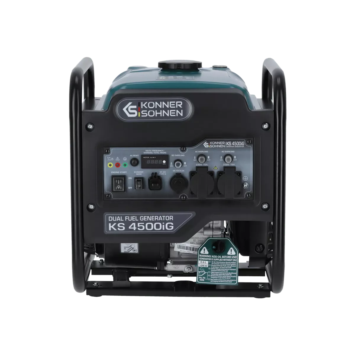 Inverterinis generatorius LPG/benzinas 4500W, KS 4500iG KONNER & SOHNEN