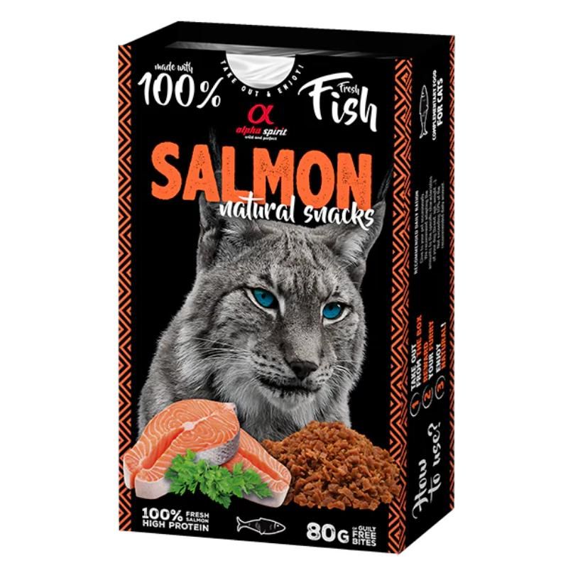ALPHA SPIRIT NATURAL CAT skanėstai katėms su lašiša 80g (6), ALPHG110000945