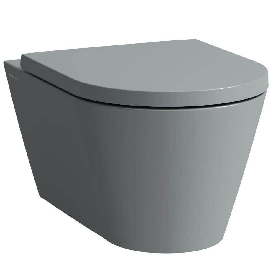 Pakabinamas unitazas Laufen KARTELL BY LAUFEN rimless, pilkas matinis H8203377590001