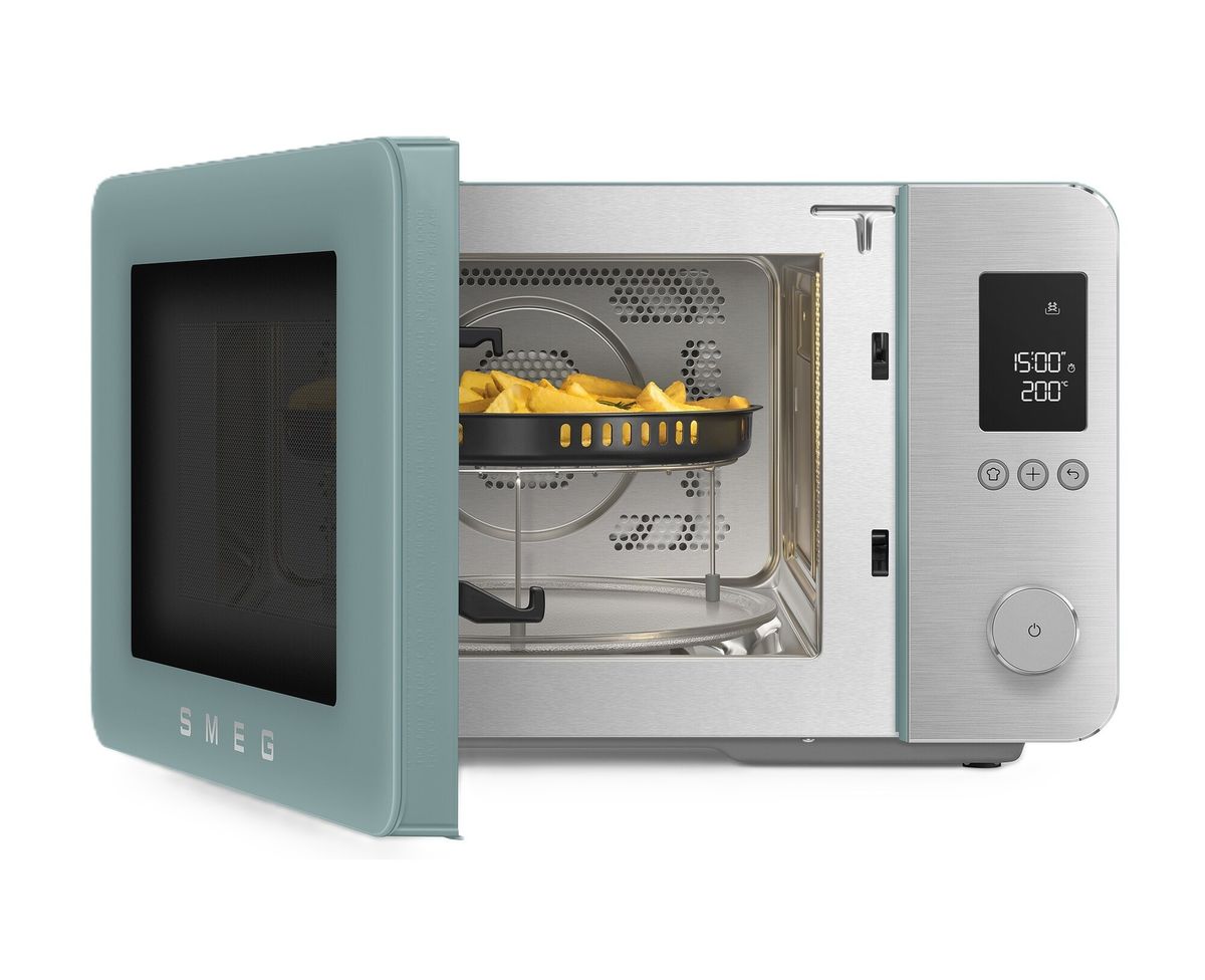 SMEG mikrobangų krosnelė, MOC02EGMEU, su grilium, karštu oru ir Air fry funkcija