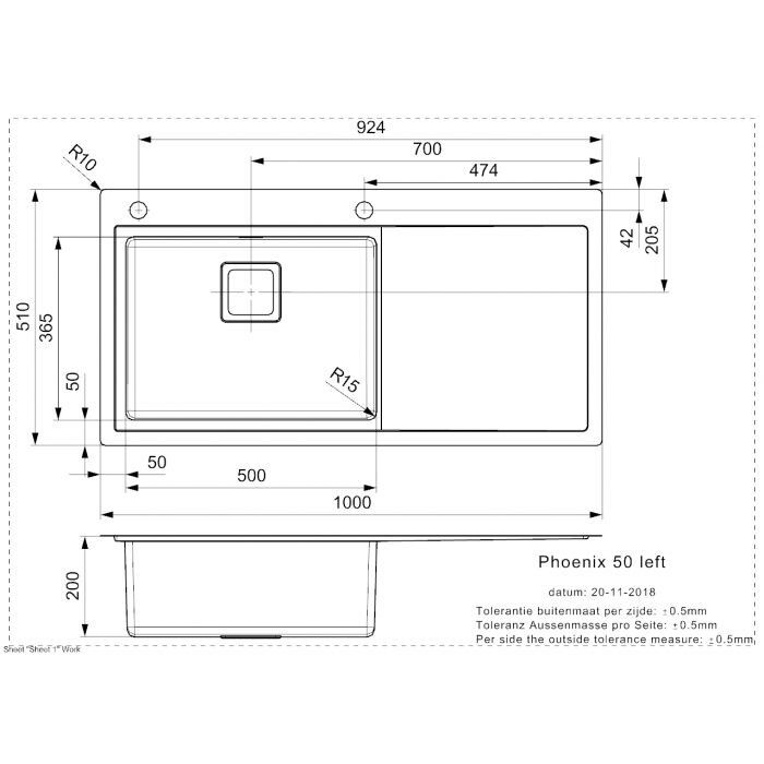 Plieninė plautuvė Reginox Phoenix 50 R32886