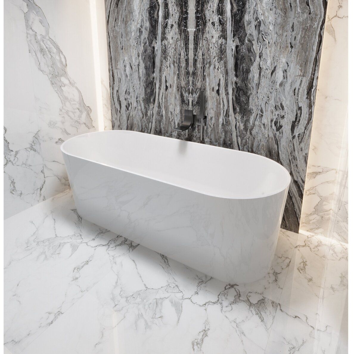 Lieto akmens vonia Bathesa Silva 170x70 cm