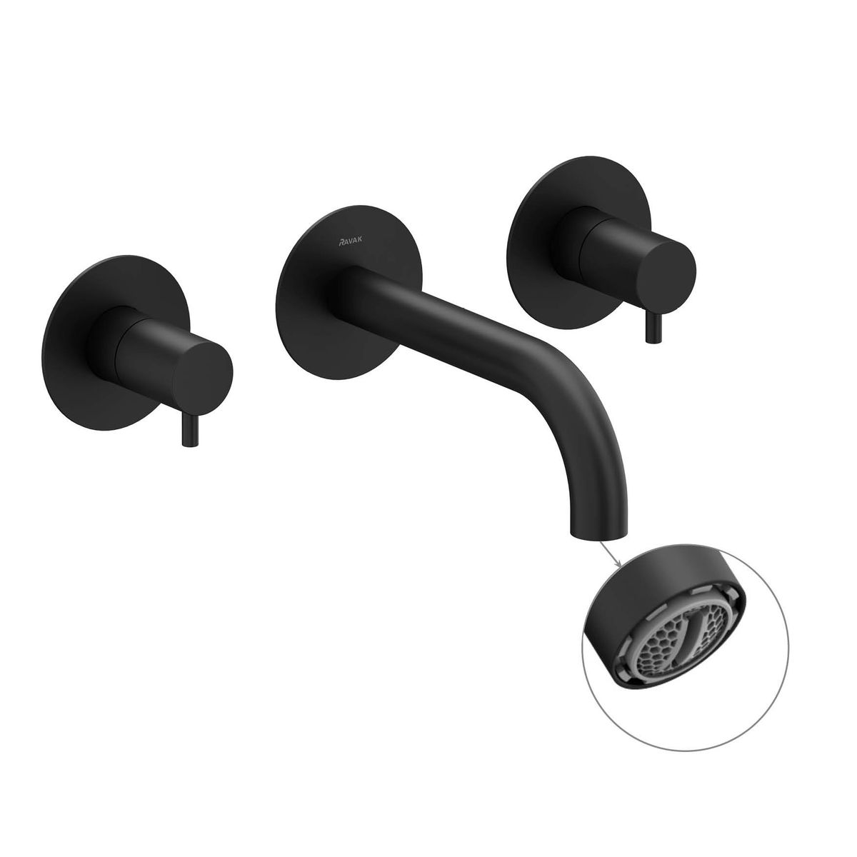 Potinkinis praustuvo maišytuvas Ravak Espirit , 3 dalių su korpusu, Black Matt X070276 Potinkinis praustuvo maišytuvas Ravak Espirit , 3 dalių su korpusu, Black Matt X070276