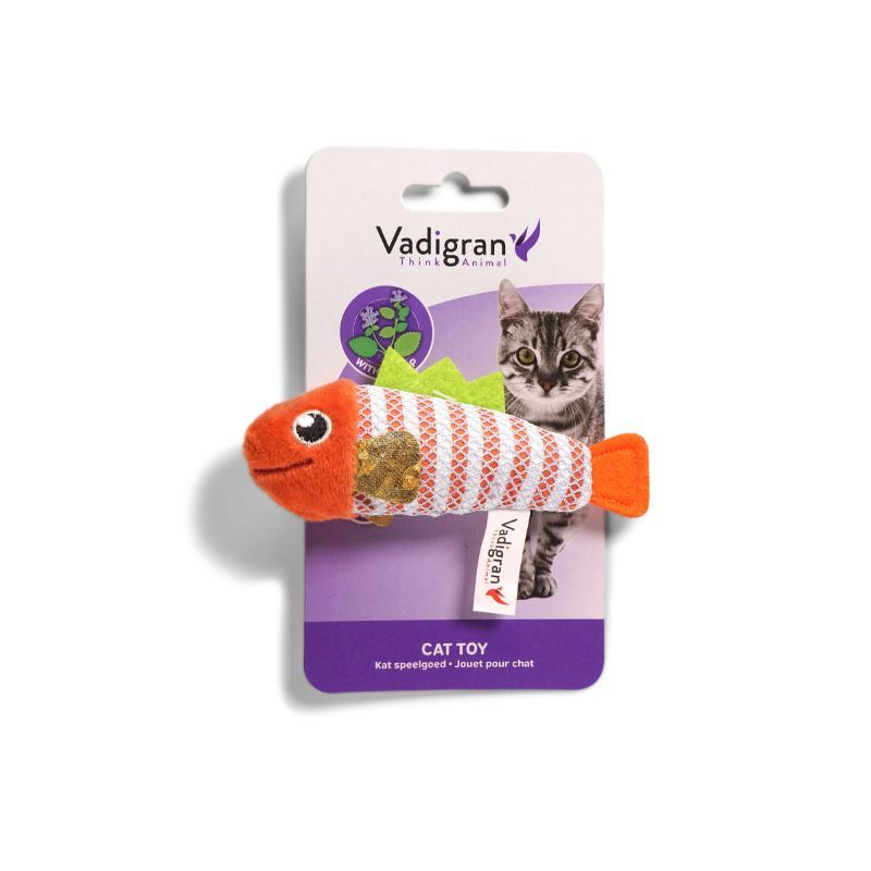 VADIGRAN Stripy Catnip žuvytė katėms sukatžole 11cm 2vnt, 14372