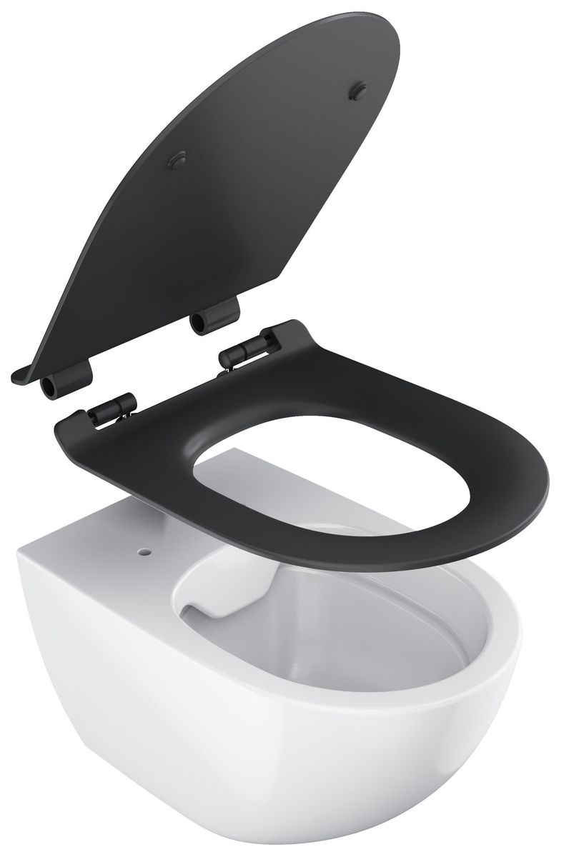 WC unitazo dangtis Ravak Vita, juodas, X01862