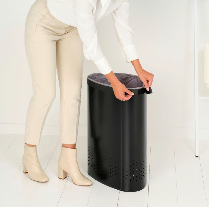 Skalbinių dėžė Brabantia Selector 55L, Matt Black, 242366