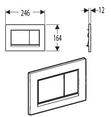 Vandens nuleidimo mygtukas Geberit Sigma 30, matinis chromas 115883KH1