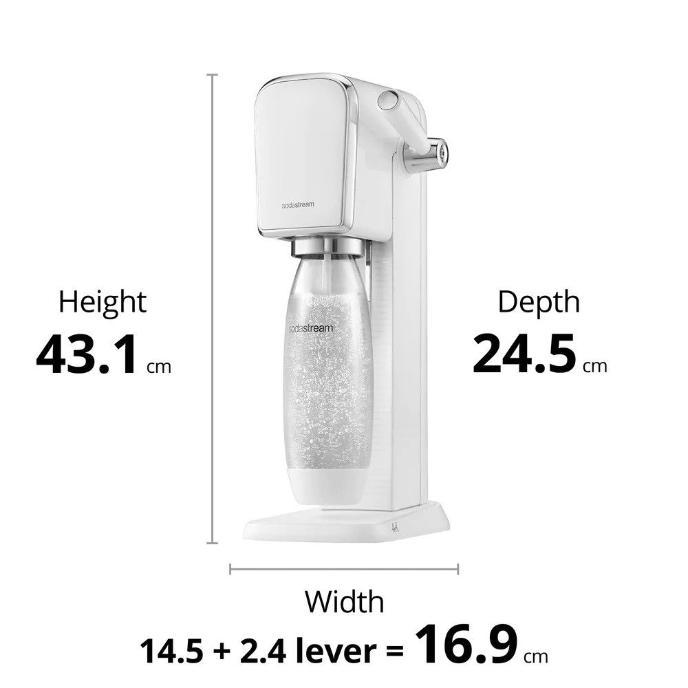 Gazuotų gėrimų gaminimo aparatas SodaStream Art White