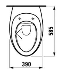 Pakabinamas klozetas Laufen Ilbagnoalessi One su LCC, baltas, H8209764000001