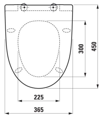 Unitazo dangtis Laufen KOMPAS Slow Close, balta, H8911510000001