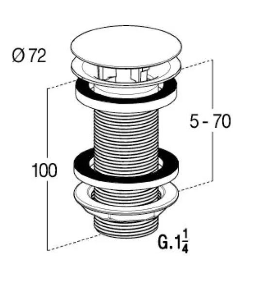 Dugno vožtuvas su chromuotu dangteliu, neužsidarantis PAA L2264 Dugno vožtuvas su chromuotu dangteliu, neužsidarantis PAA L2264