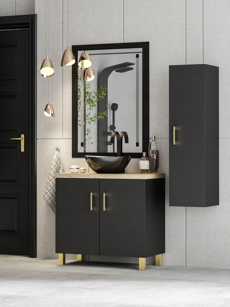 Spintelė ROCO 60 cm, juodos sp. 551499