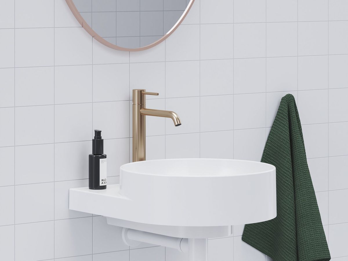 Praustuvo maišytuvas Ravak Espirit 250 mm be dugno vožtuvo, Rose Gold Brushed X070393