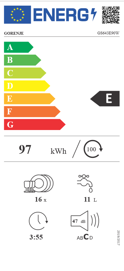 Indaplovė GORENJE GS643E90W