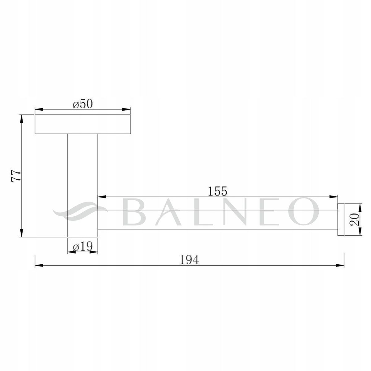 Tualetinio popieriaus laikiklis Balneo QUBE vario, 84408 Tualetinio popieriaus laikiklis Balneo QUBE vario, 84408