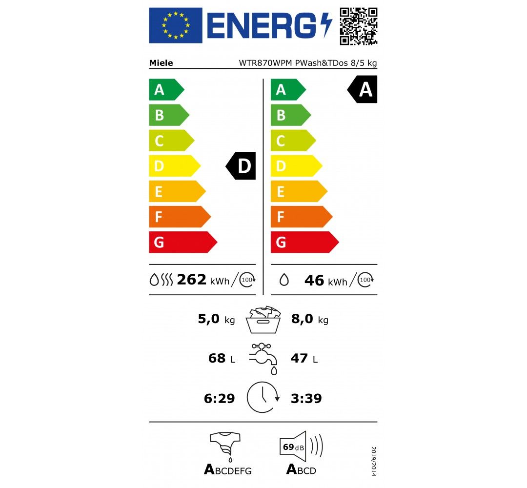 Skalbimo mašina Miele WTR 870 WPM