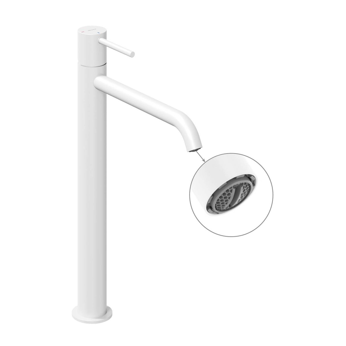Ravak Praustuvo maišytuvas BeCool 340 mm be dugno vožtuvo, White Velvet X070405