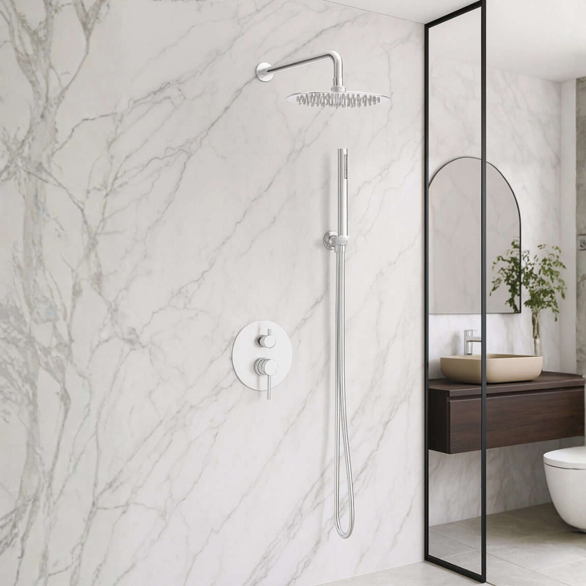 Potinkinė dušo sistema Balneo CASCADE - 2, chromas, H0301010606