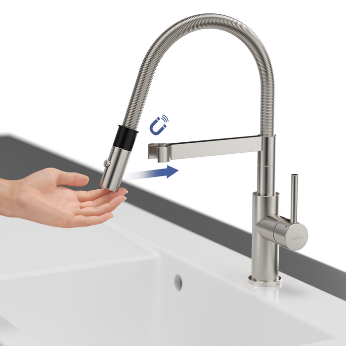 Maišytuvas plautuvei Villeroy & Boch Steel Expert Compact nerūdijantis plienas 927300LC