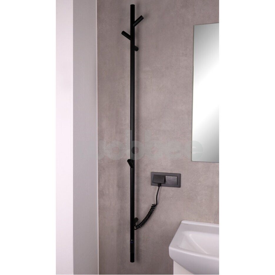 Elektrinis rankšluosčių džiovintuvas WOBBEE Burton 150 cm, juodas