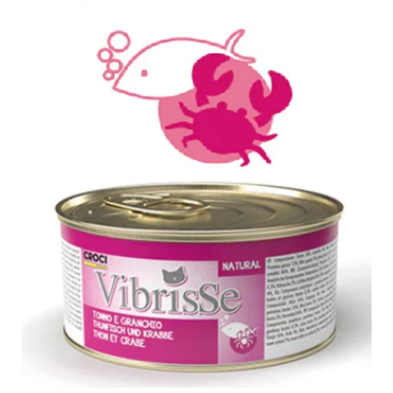 VIBRISSE kons. katėms tunas su krabais 70g 12vnt (24), A1018779