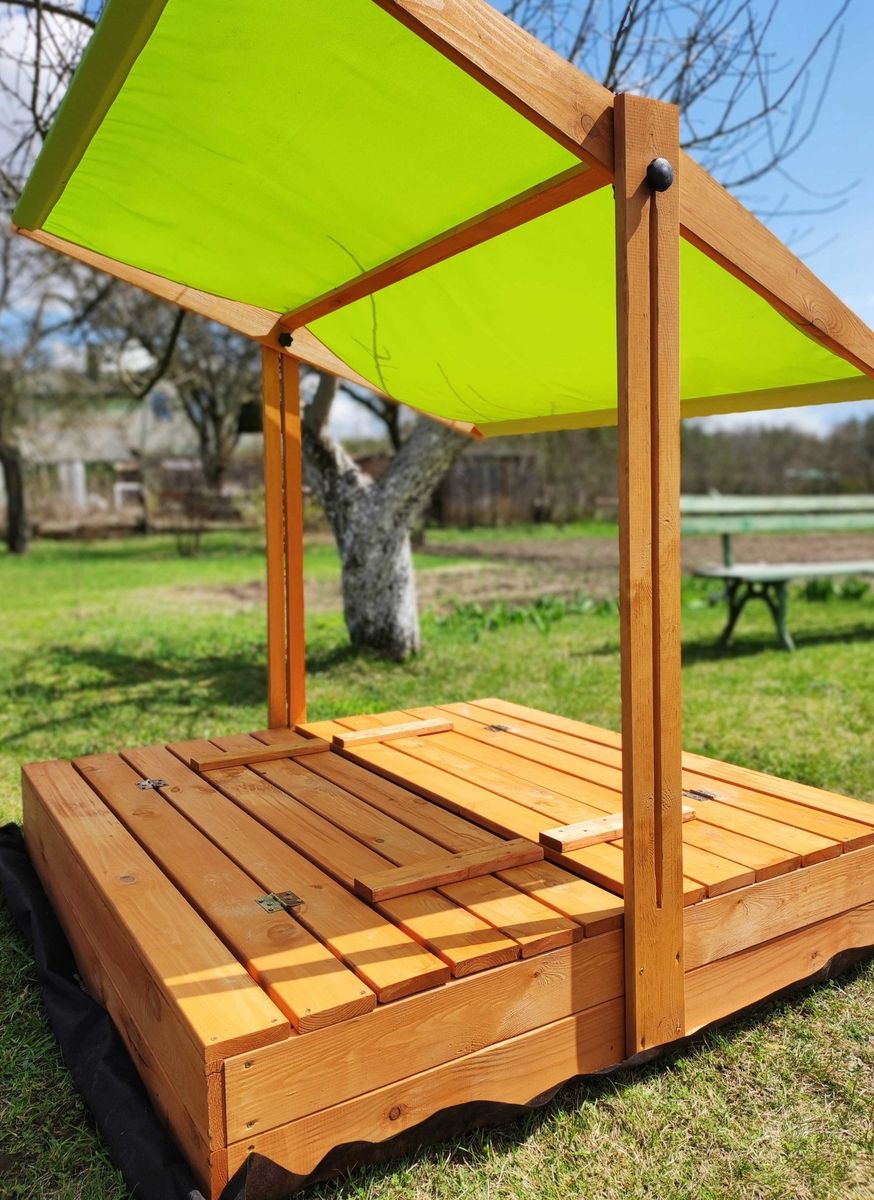Impregnuotas smėliadėžės stogelis 140×140 cm, žalias Impregnuotas smėliadėžės stogelis 140×140 cm, žalias
