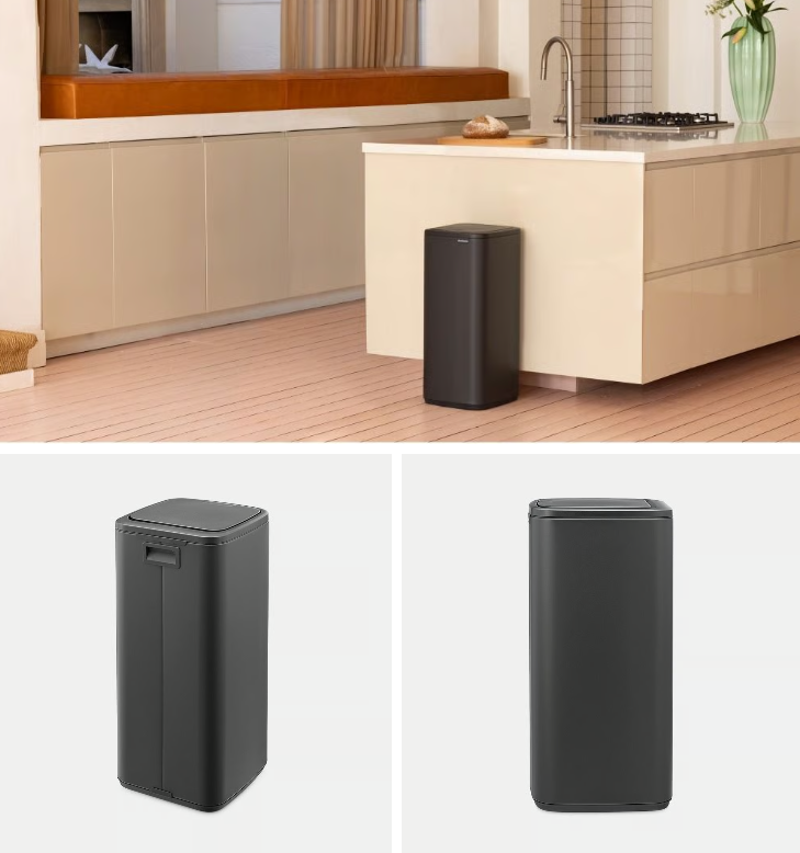 Šiukšlių dėžė Brabantia Bo Touch, 30L., Mineral Infinite Grey, 238284