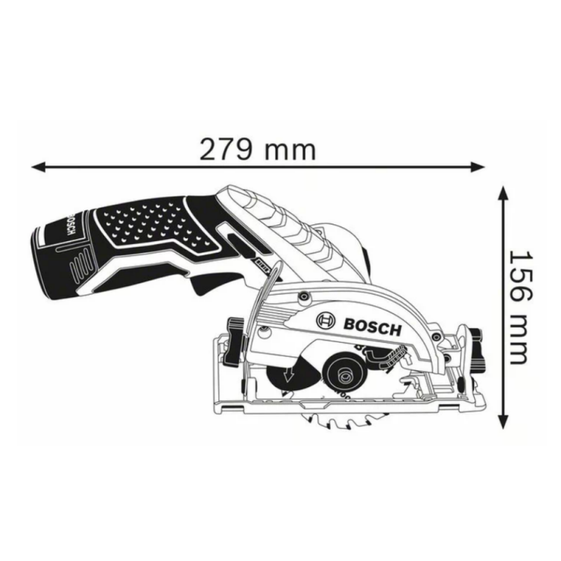 Akumuliatorinis diskinis pjūklas BOSCH GKS 12V-26