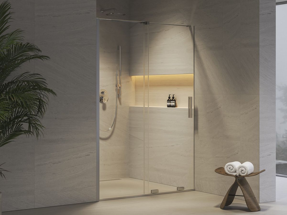 Dušo durys Ravak RODP2 100, blizgi+stiklas Transparent, X08VA0C00Z1