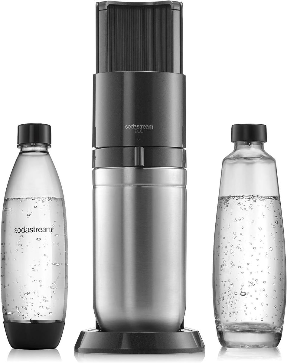 Gazuotų gėrimų gaminimo aparatas SodaStream Duo Black Gazuotų gėrimų gaminimo aparatas SodaStream Duo Black