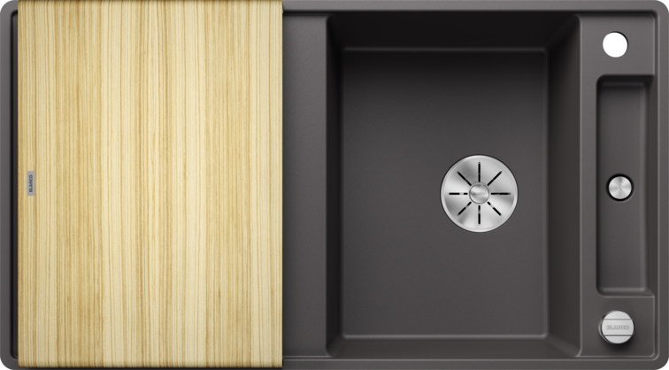 Silgranitinė plautuvė BLANCO AXIA III 5 S-F SILG PDUR Pilka Z.ES InFino M.AF