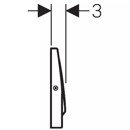WC mygtukas Geberit DELTA 15, Ner Pl, 115101001 WC mygtukas Geberit DELTA 15, Ner Pl, 115101001